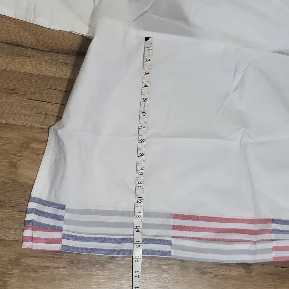 POTTERY BARN KIDS Nautical Organic Cole Toddler Baby Crib Quilt / Bed Skirt Set